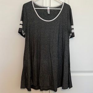 LuLaRoe Tunic Striped Sleeve Top